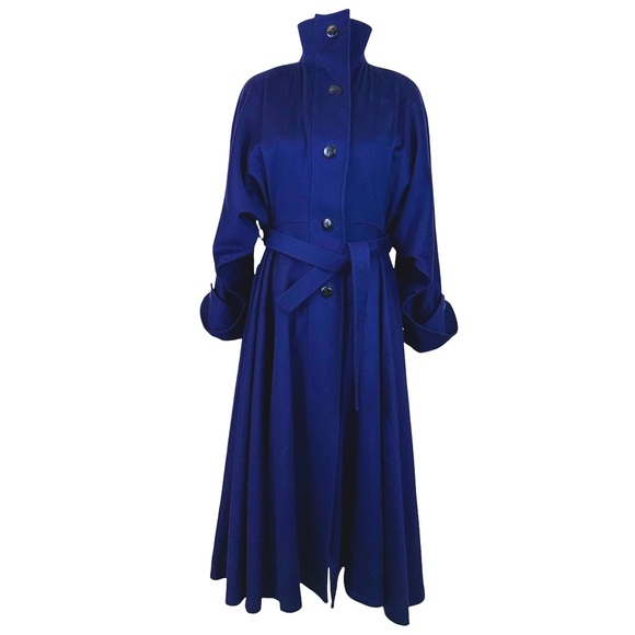 Piazza Sempione Jackets & Blazers - PIAZZA SEMPIONE WOOL/CASHMERE EXTRA LONG COAT IN NAVY